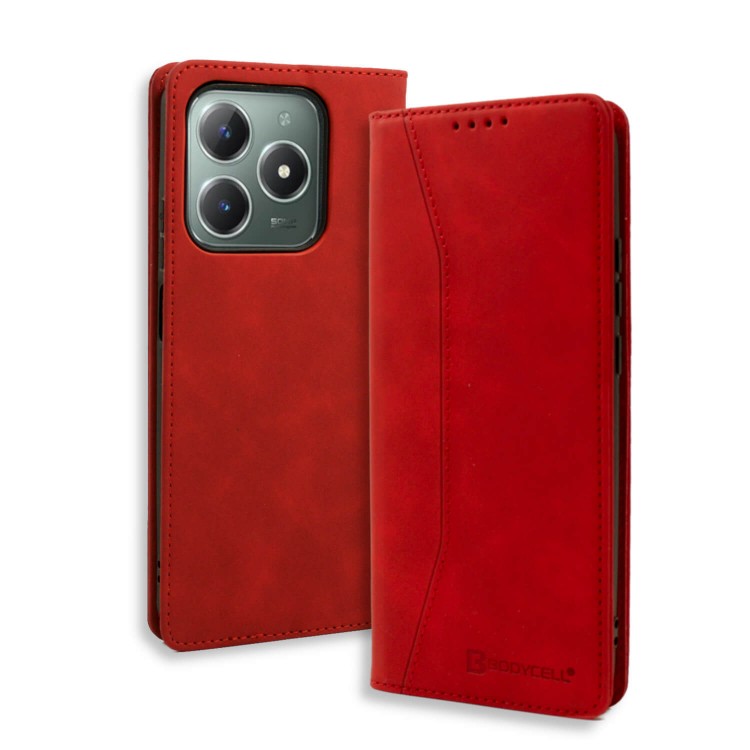 Bodycell Book Case Pu Leather Realme C61 4G/C63 4G Red