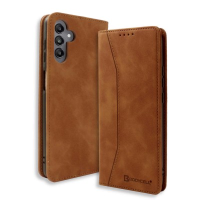 Bodycell Book Case Pu Leather Samsung M55 5G Brown