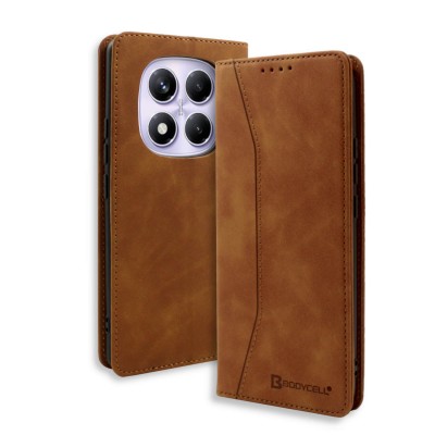 Bodycell Book Case Pu Leather Xiaomi Note 14 Pro 4G Brown