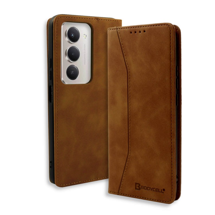 Bodycell Book Case Pu Leather Xiaomi Redmi 15 5G Brown