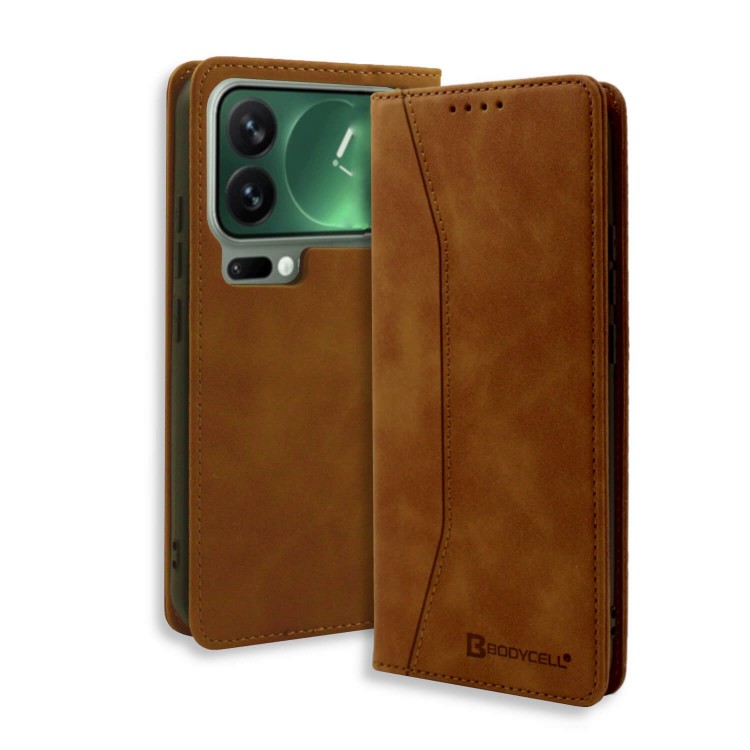 Bodycell Book Case Pu Leather Xiaomi 17 Pro  Brown Bodycell Book Case Pu Leather Xiaomi 17 Pro  Brown