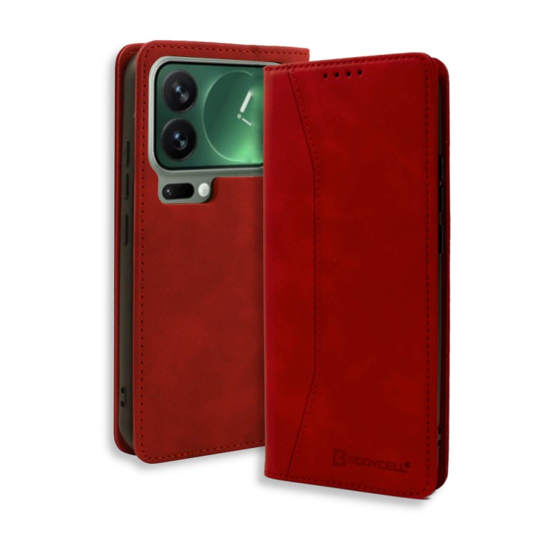 Bodycell Book Case Pu Leather Xiaomi 17 Pro  Red Bodycell Book Case Pu Leather Xiaomi 17 Pro  Red