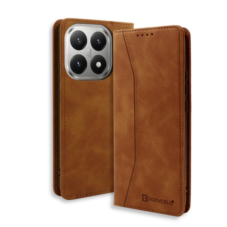 Bodycell Book Case Pu Leather Xiaomi 15T  Brown