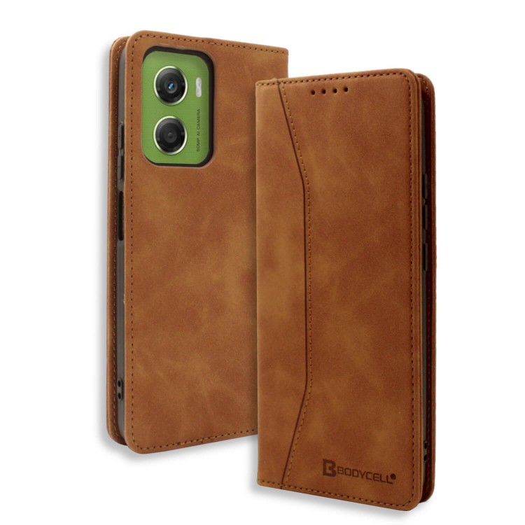 Bodycell Book Case Pu Leather Motorola G06 4G Brown