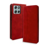 Bodycell Book Case Pu Leather Motorola G86 5G Red