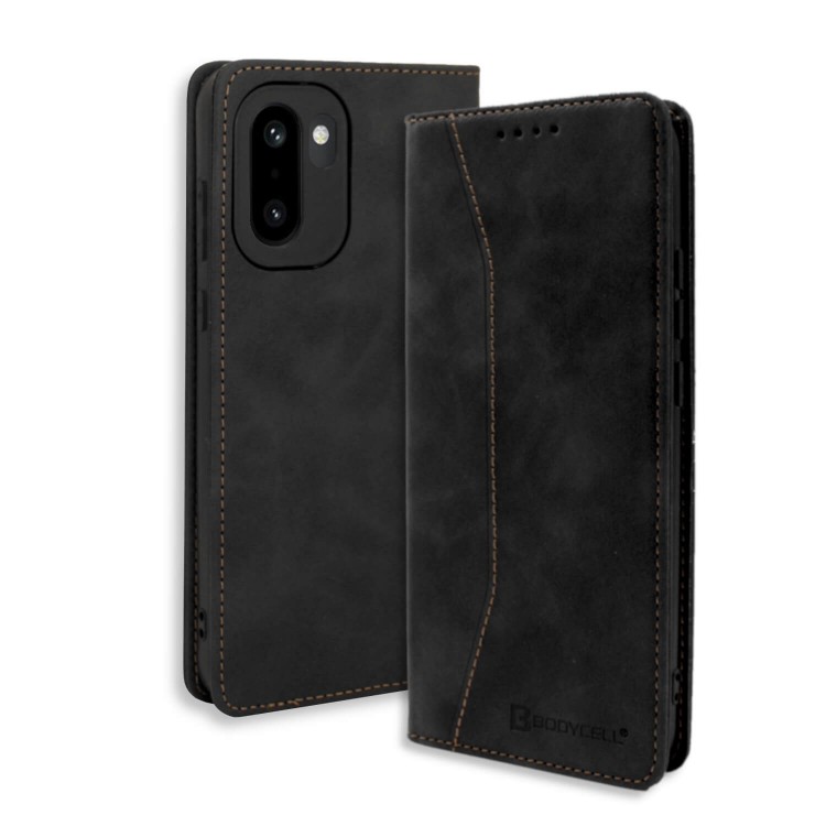 Bodycell Book Case Pu Leather Oneplus 15R Black