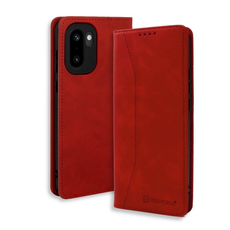 Bodycell Book Case Pu Leather Oneplus 15R Red