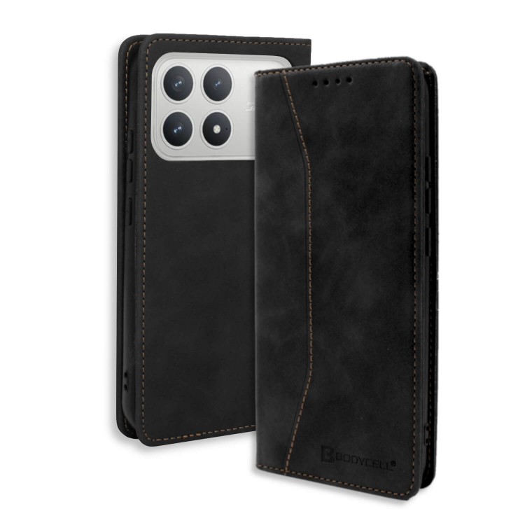 Bodycell Book Case Pu Leather Xiaomi Poco F8 Pro 5G Black
