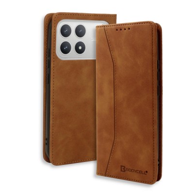 Bodycell Book Case Pu Leather Xiaomi Poco F8 Pro 5G Brown