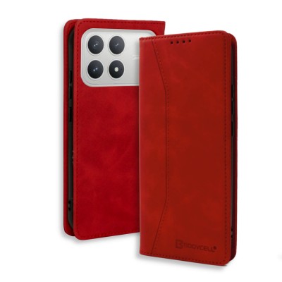 Bodycell Book Case Pu Leather Xiaomi Poco F8 Pro 5G Red