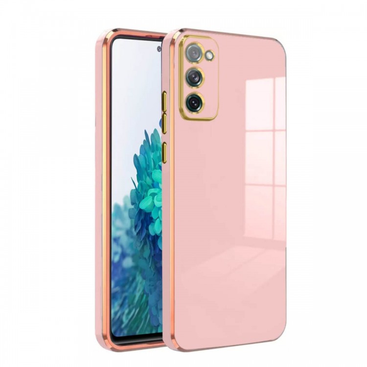 Bodycell Gold Plated Silicon Samsung S20 FE Pink Bodycell Gold Plated Silicon Samsung S20 FE Pink