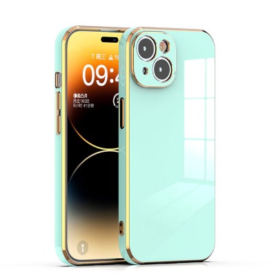 Bodycell Gold Plated Silicon iPhone 15  Mint Green