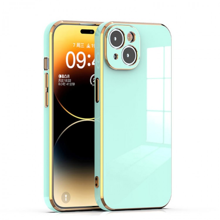 Bodycell Gold Plated Silicon iPhone 15 Plus Mint Green