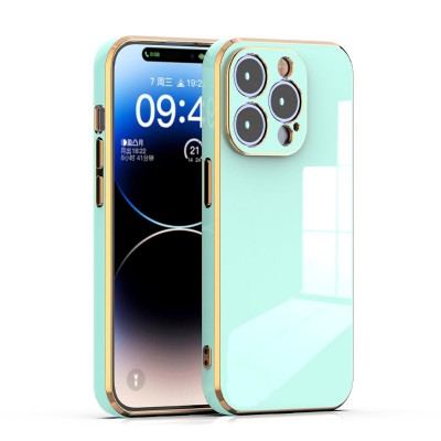 Bodycell Gold Plated Silicon iPhone 15 Pro  Mint Green