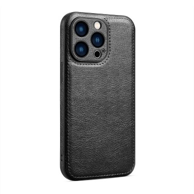 Bodycell Prestige Leather Backcover iPhone 13 Pro Max Black