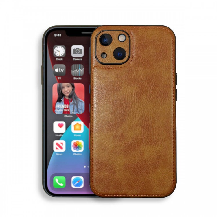 Bodycell Prestige Leather Backcover iPhone 14  Brown