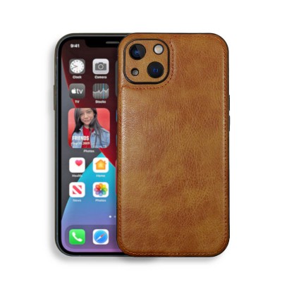 Bodycell Prestige Leather Backcover iPhone 14 Plus  Brown
