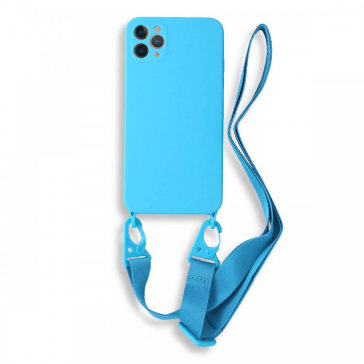 Bodycell Silicon Case με Λουρακι iPhone 11 Pro Max  Blue