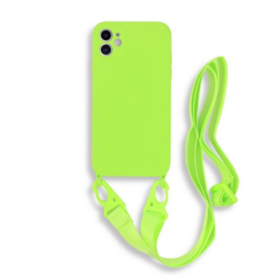 Bodycell Silicon Case με Λουρακι iPhone 12  Green