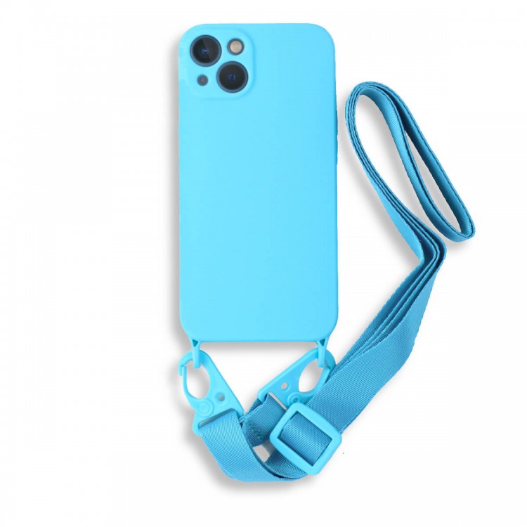 Bodycell Silicon Case με Λουρακι iPhone 13  Blue