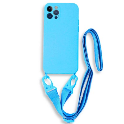 Bodycell Silicon Case με Λουρακι iPhone 13 Pro Max  Blue