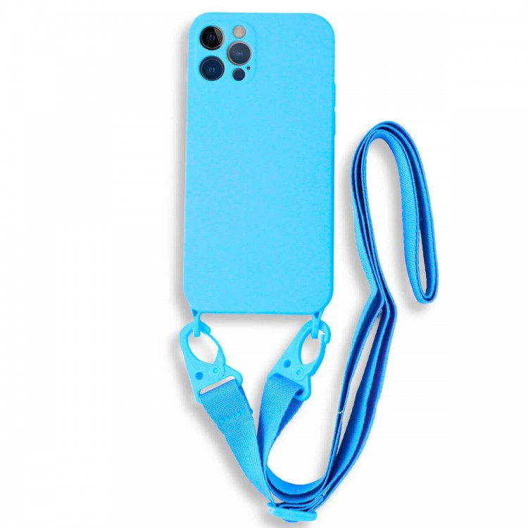 Bodycell Silicon Case με Λουρακι iPhone 13 Pro Max  Blue