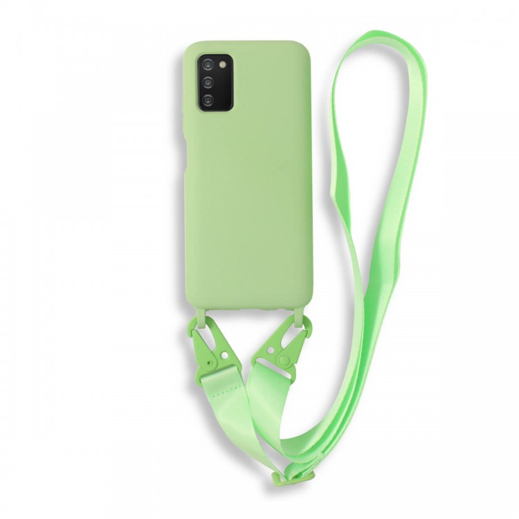 Bodycell Silicon Case με Λουρακι Samsung A03s Green
