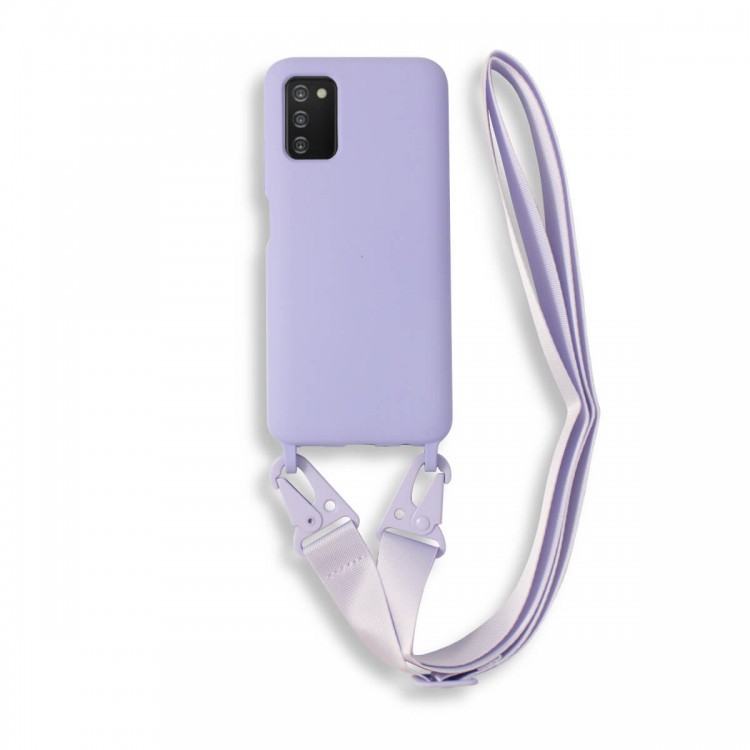 Bodycell Silicon Case με Λουρακι Samsung A03s Violet