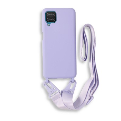 Bodycell Silicon Case με Λουρακι Samsung A12 Violet