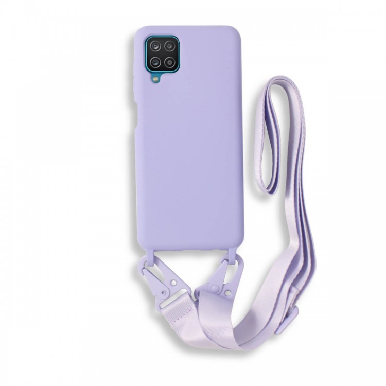 Bodycell Silicon Case με Λουρακι Samsung A12 Violet