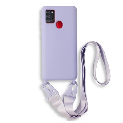 Bodycell Silicon Case με Λουρακι Samsung A21s Violet
