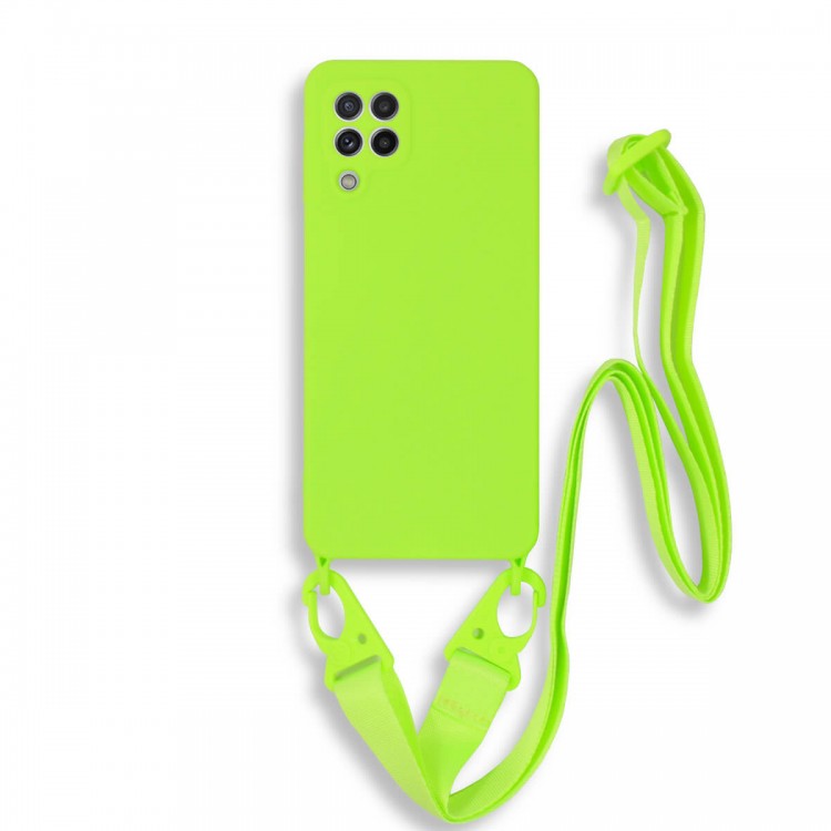 Bodycell Silicon Case με Λουρακι Samsung A22 4G Green