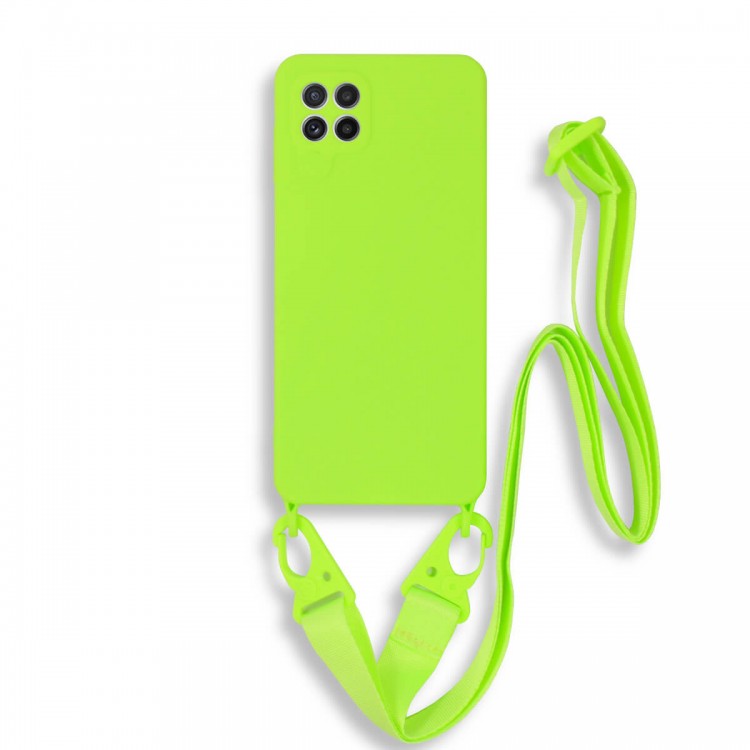 Bodycell Silicon Case με Λουρακι Samsung A22 5G Green