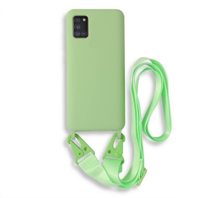 Bodycell Silicon Case με Λουρακι Samsung A31 Green