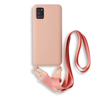 Bodycell Silicon Case με Λουρακι Samsung A31 Pink