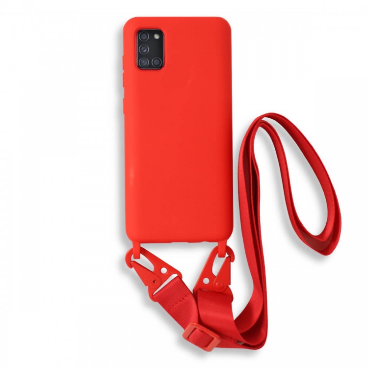 Bodycell Silicon Case με Λουρακι Samsung A31 Red