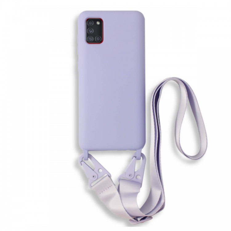 Bodycell Silicon Case με Λουρακι Samsung A31 Violet