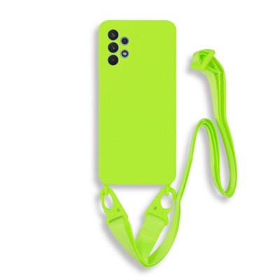 Bodycell Silicon Case με Λουρακι Samsung A32 5G Green