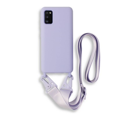 Bodycell Silicon Case με Λουρακι Samsung A41 Violet