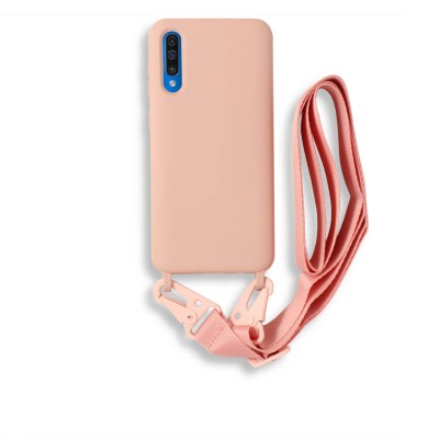 Bodycell Silicon Case με Λουρακι Samsung A50/A50s/A30s Pink
