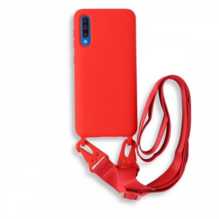 Bodycell Silicon Case με Λουρακι Samsung A50/A50s/A30s Red
