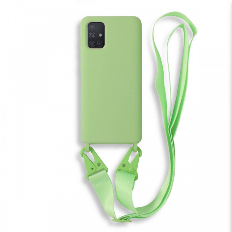 Bodycell Silicon Case με Λουρακι Samsung A71 4G Green