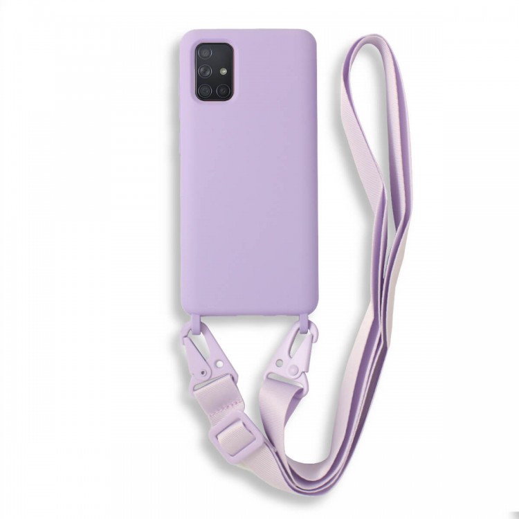Bodycell Silicon Case με Λουρακι Samsung A71 4G Violet
