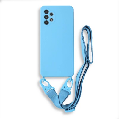 Bodycell Silicon Case με Λουρακι Samsung A72 Blue