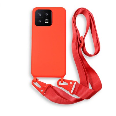 Bodycell Silicon Case με Λουρακι Xiaomi 13 Pro 5G Red
