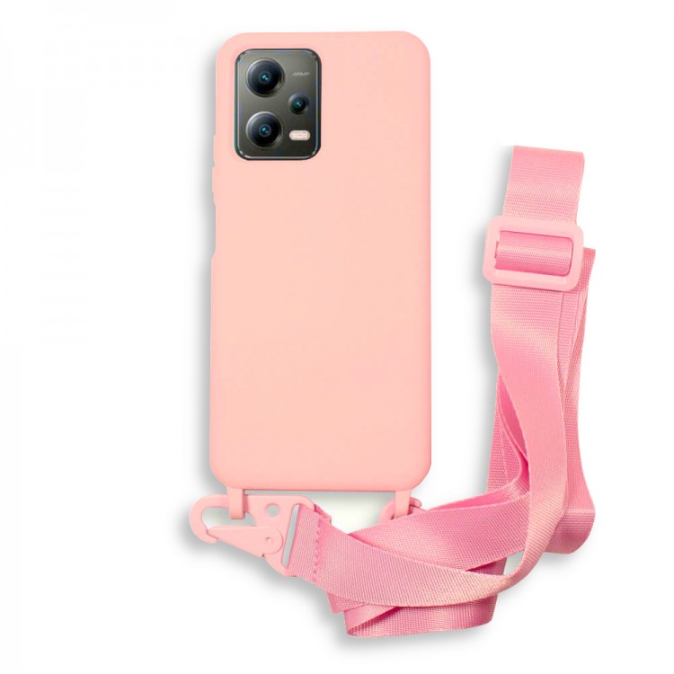 Bodycell Silicon Case με Λουρακι Xiaomi Poco X5/Note 12 5G Pink