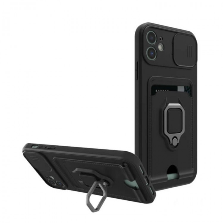 Bodycell Multifunction Case Με Κορδονι iPhone 11  Black