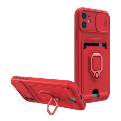 Bodycell Multifunction Case Με Κορδονι iPhone 11  Red