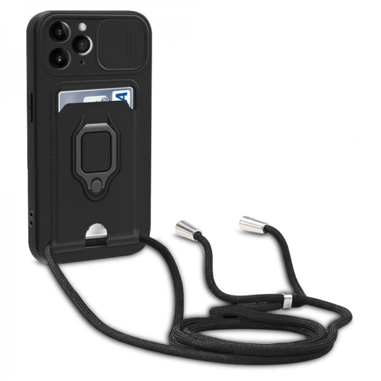 Bodycell Multifunction Case Με Κορδονι iPhone 11 Pro  Black