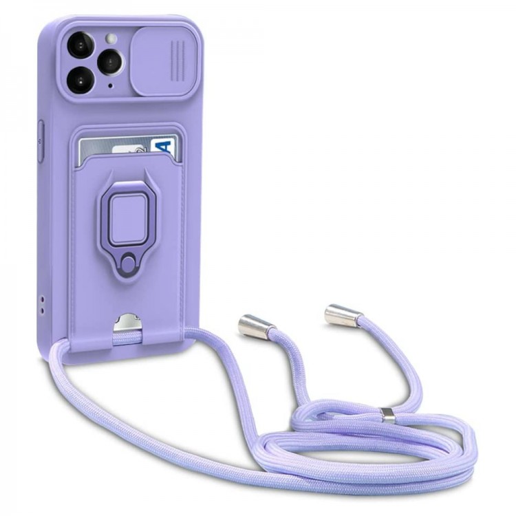 Bodycell Multifunction Case Με Κορδονι iPhone 11 Pro  Purple